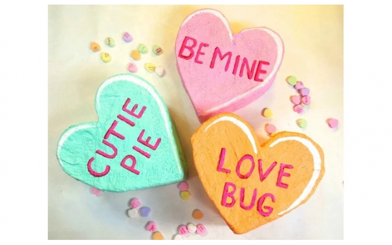 Candy Heart Sculptures with Rigid Wrap™ Plaster Cloth